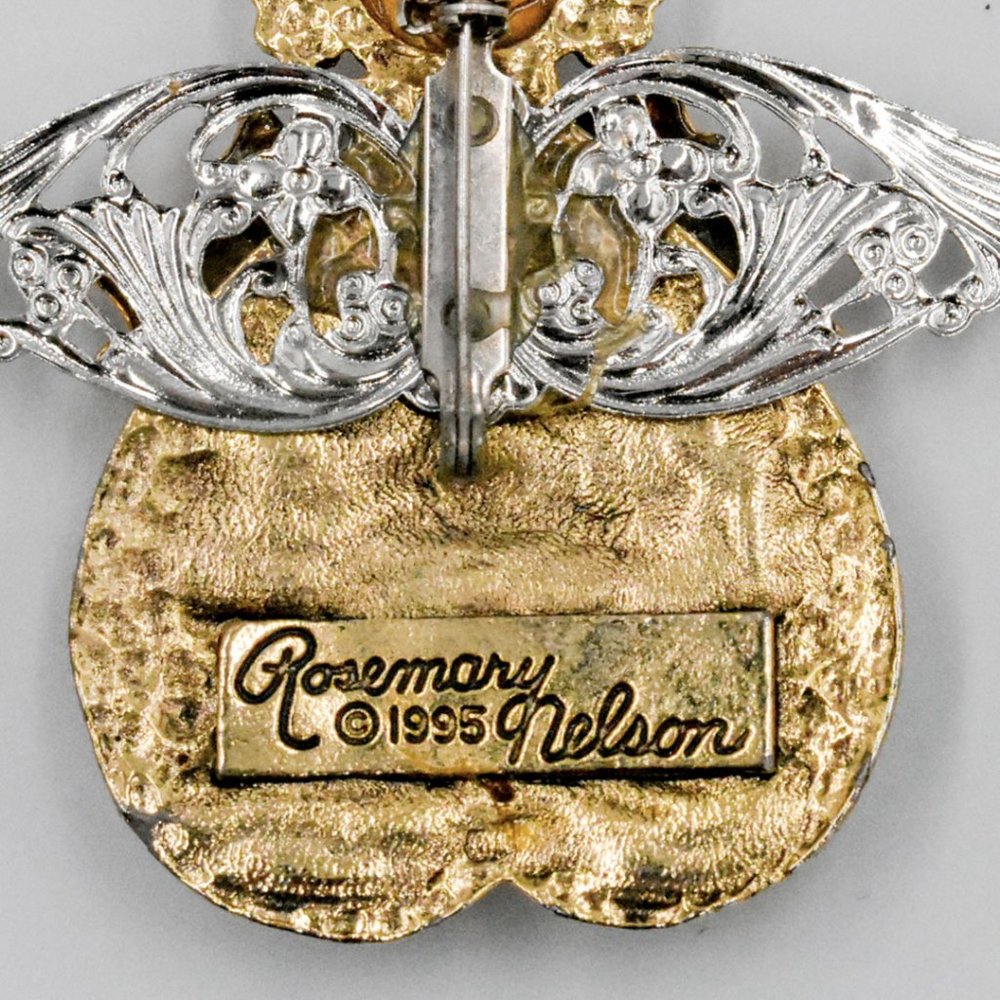 1995 Rosemary Nelson Angel Brooch With Basket - Picture 3 of 3